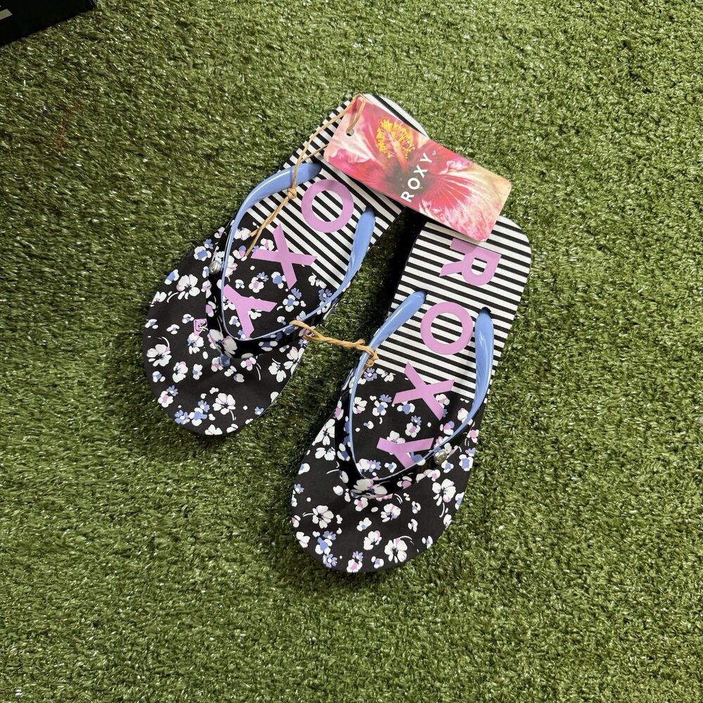 Roxy Girls' Viva Stamp II Thong Sandals Size 13